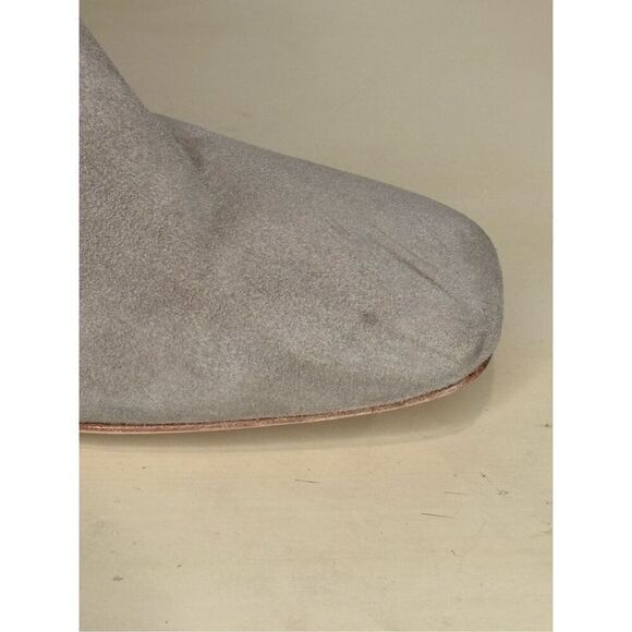 Vince Women's Kaye Suede Square Toe Block Heeled Bootie Grey Size 6 - Picture 8 of 10